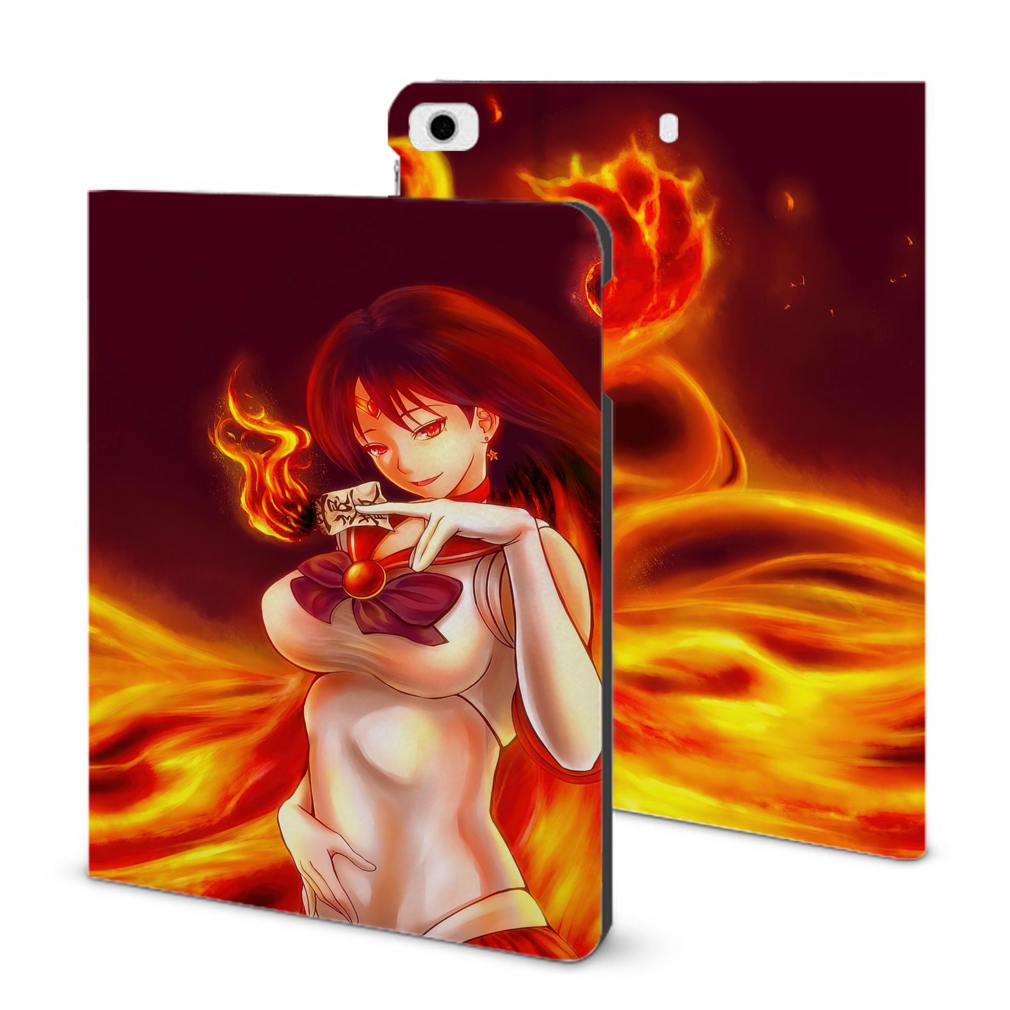 （画像用） 美少女戦士セーラームーン Sailor Moon IPad ケース ブック型 PUレザー TPU 耐衝撃 軽量 薄型 ペン収納なし 全面保護 IPad 各モデル対応
